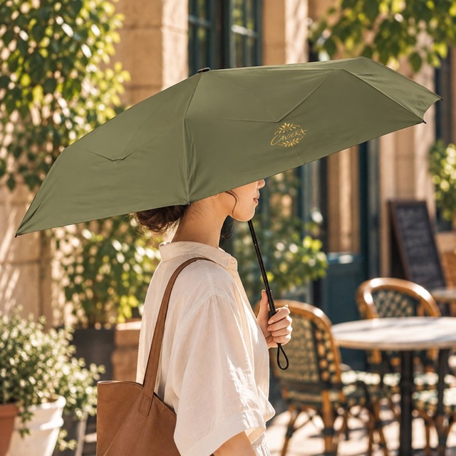 CAVIERA Botanical Gold Folding Umbrella 0111