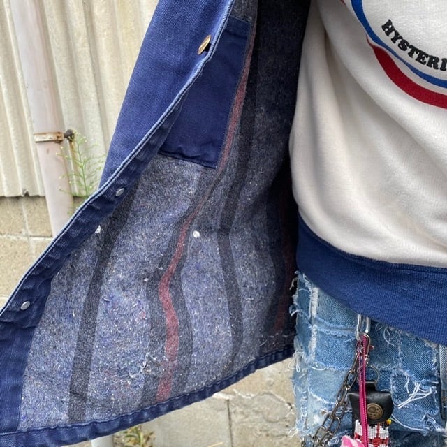 激レア 80s 90s カーハート チョアコート ネイビー 裏地キルティング L 激レア 80s 90s カーハート チョアコート ネイビー 裏地キルティング L