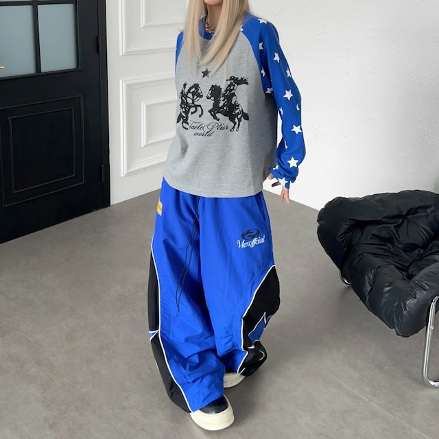 カウボーイグラフィックスターラグランワッフルTシャツ 2col R02544