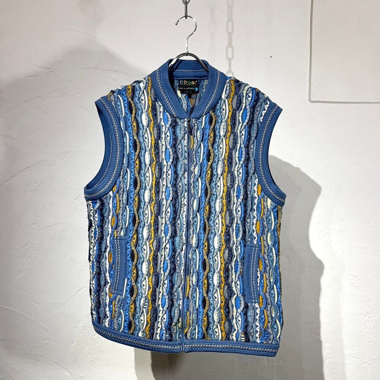 OLD COOGI Zip-up Knit Vest Australia製