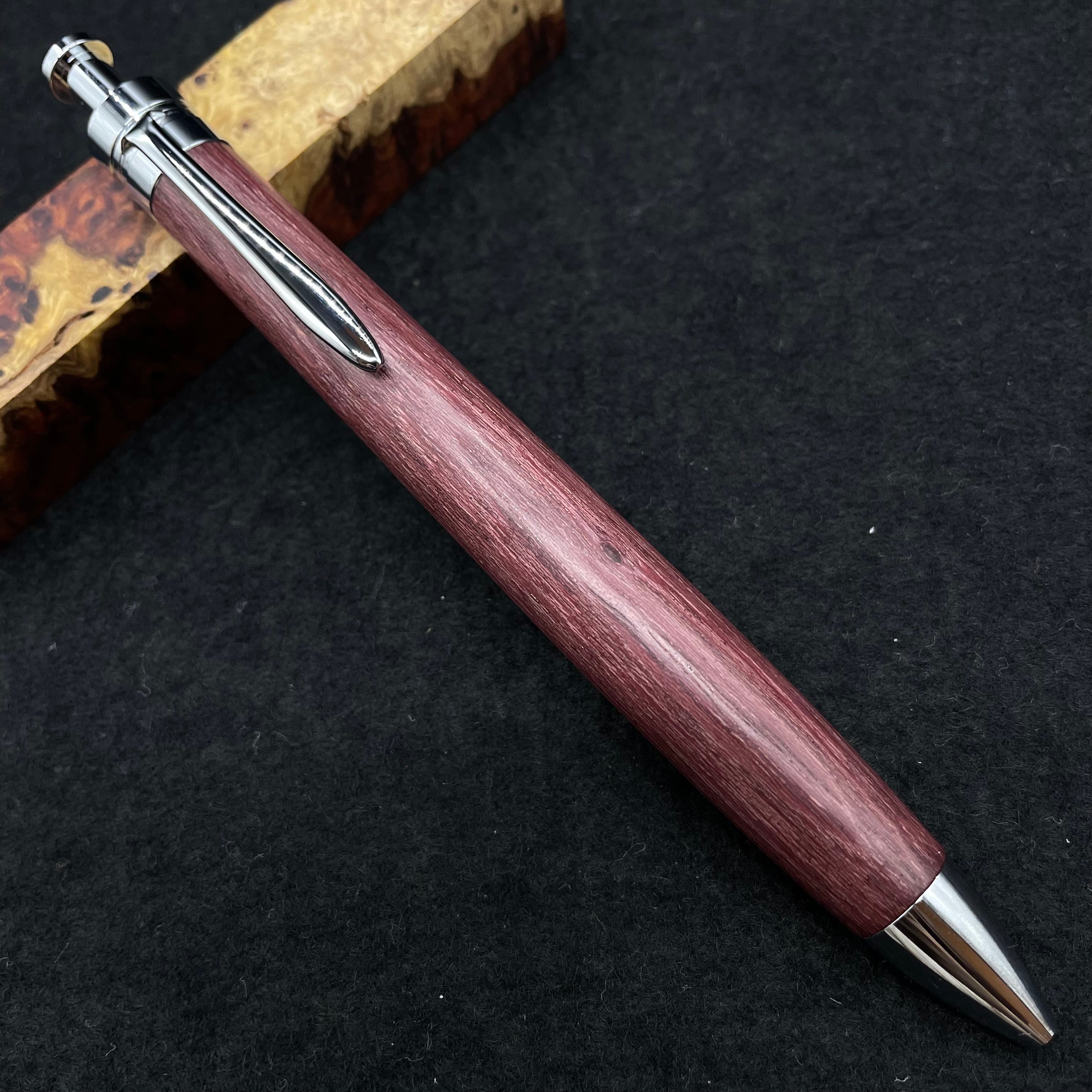 スタビライズドウッド アンボイナバール】木軸ペン 三神シャープ1000