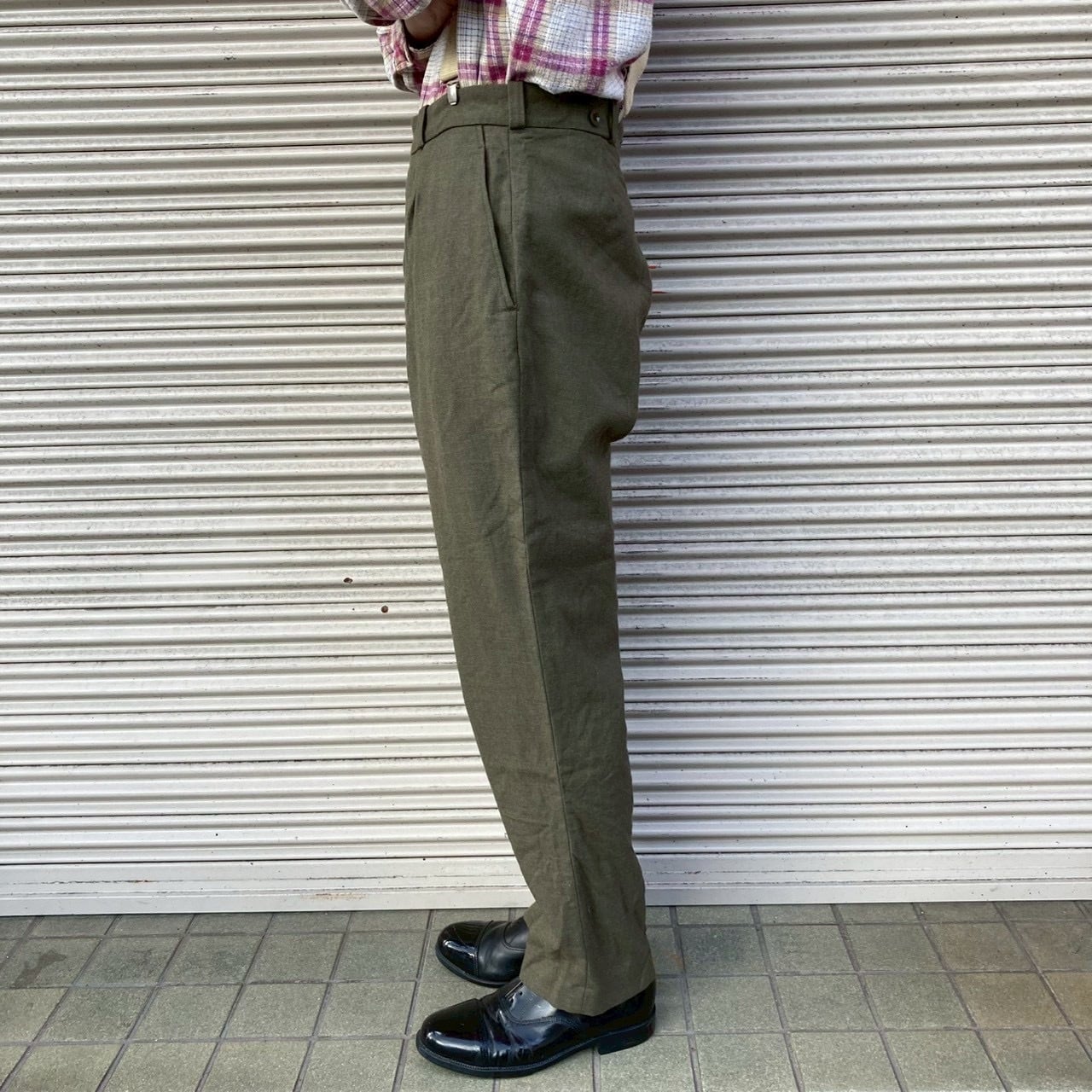 70s Bergium Army ベルギー軍 ウールパンツ スラックス W80cm M