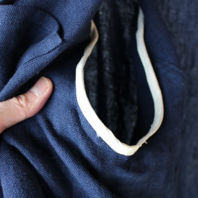 ブラックリネン フレンチワークジャケット コットンリネン