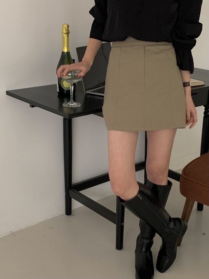 ピンタックシンプルスカート【4色】