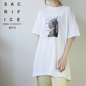 【sac-t024】Sacrifice サクリファイス 真珠の耳飾りの少女 大きいサイズ メンズ Tシャツ 半袖 Tシャツ M L XL 半袖Tシャツ モナリザ デザイン プリント かっこいい おしゃれ