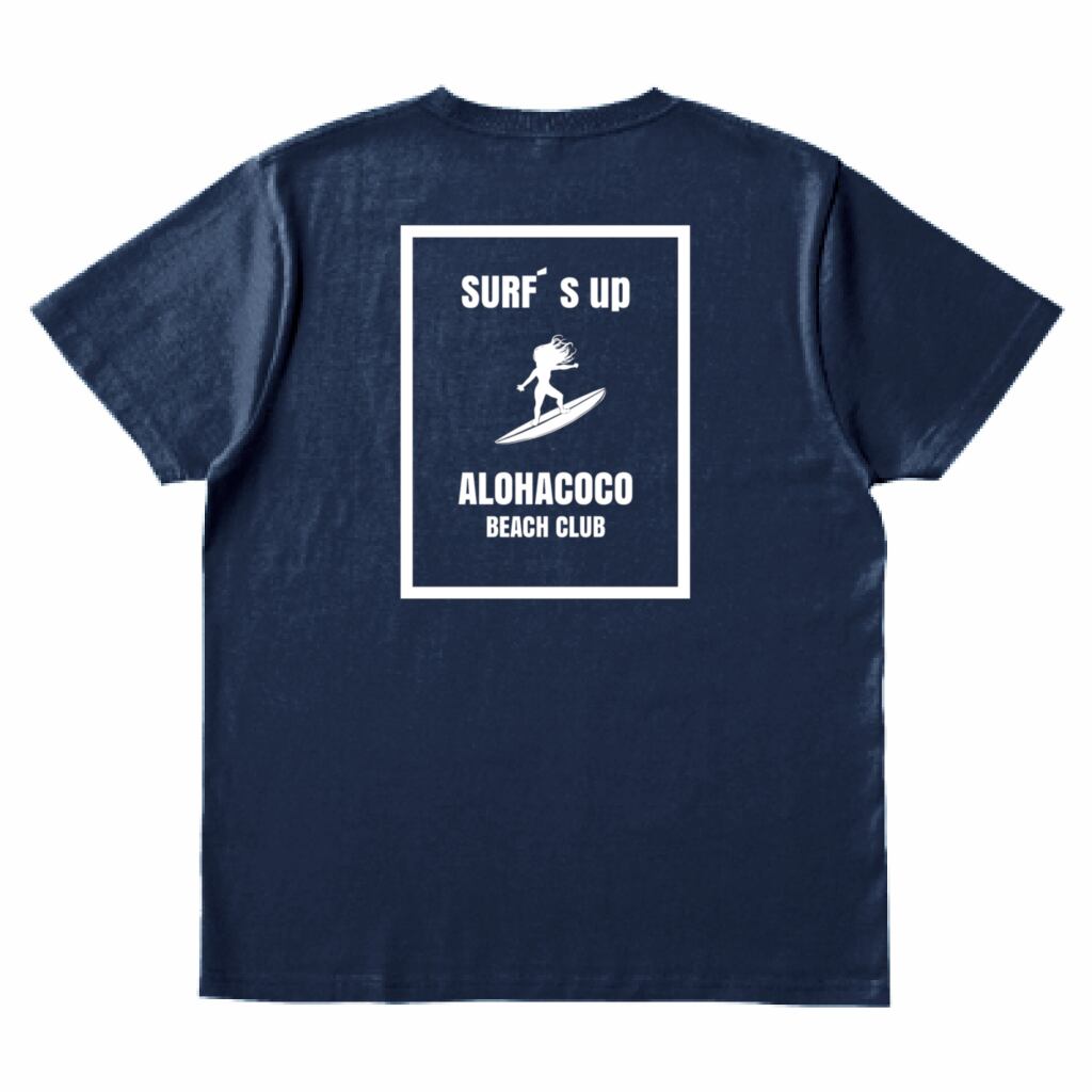 SURF’s up ALOHACOCOBEACHCLUB Tシャツ【ネイビー】
