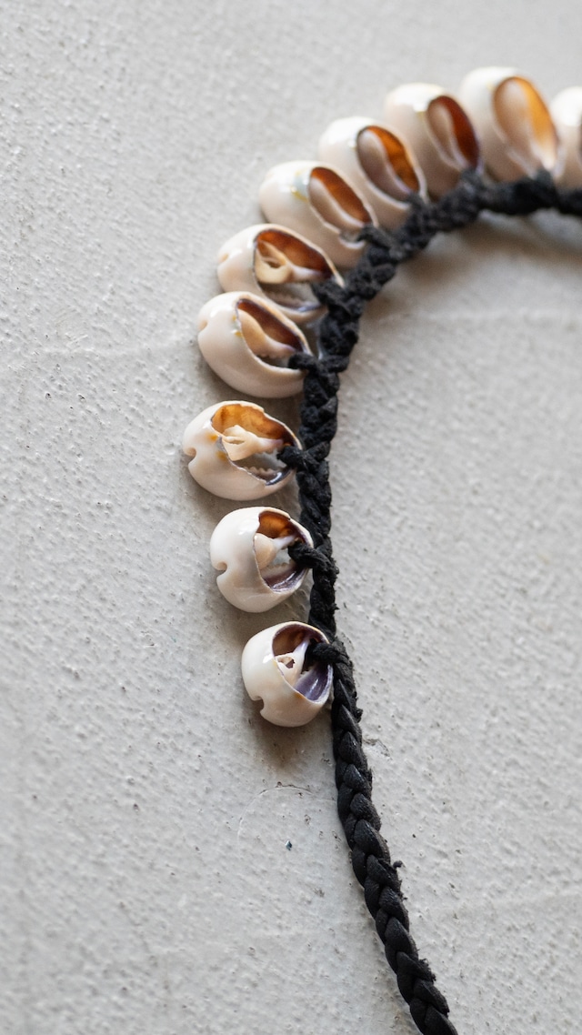 unknown vintage African cowrie shells necklace