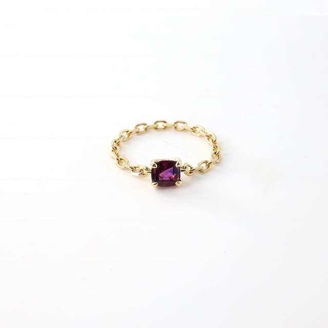 Muse Chain Ring - Rhodolite garnet -