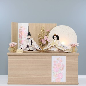 ピーカブーひな人形 ベーシックシリーズ 収納飾り 【月灯り小桜 田村芙紗彦作】 ひな人形｜雛人形｜桜｜丸型照明｜和モダン