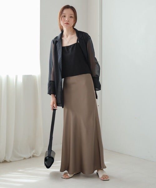 satin low skirt