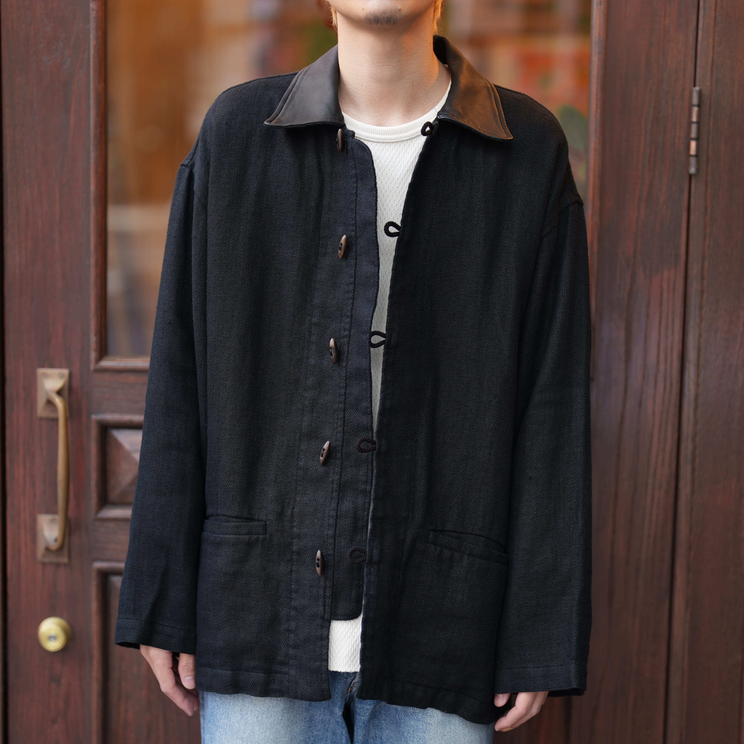 【25AW 未使用】HERILL Rigid cashmere Jacket 3 HERILL Rigid Summer cashmere Jacket(Black)【ユニセックス
