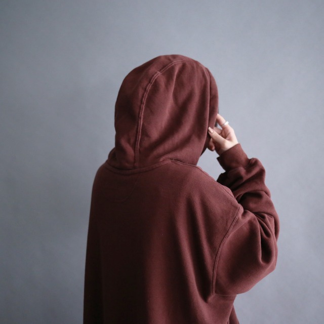 "Carhartt" sleeve printed 4XL super over size parka