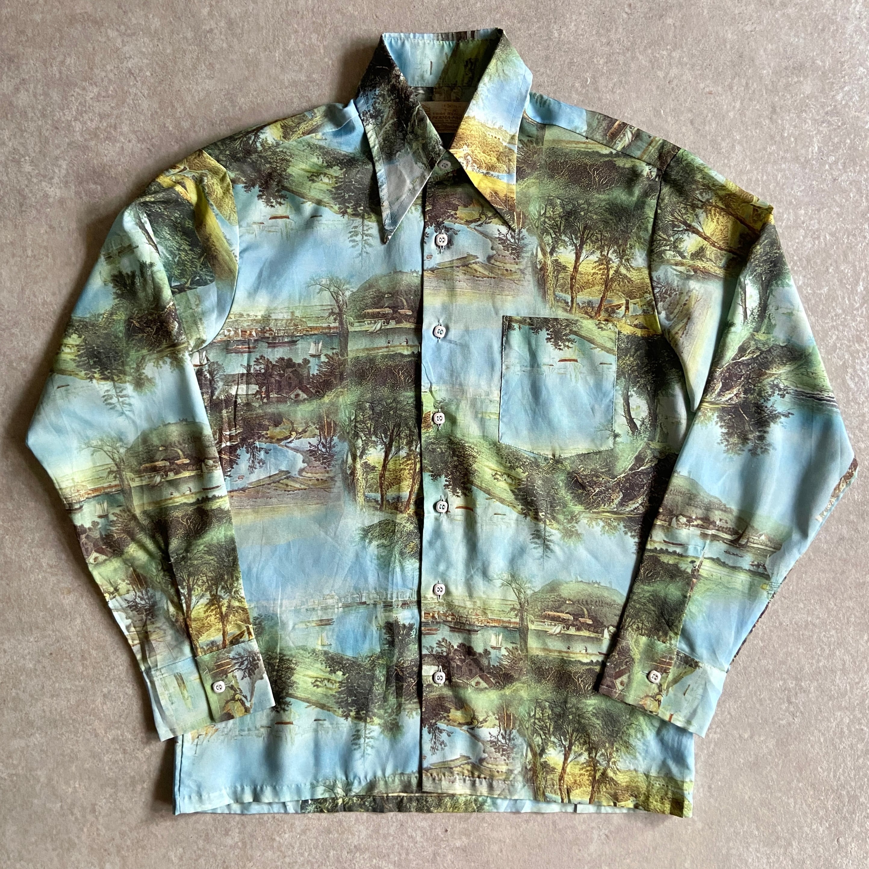 1970s Vintage Sears Print L/S Shirt M G884 | ROGER'S used clothing