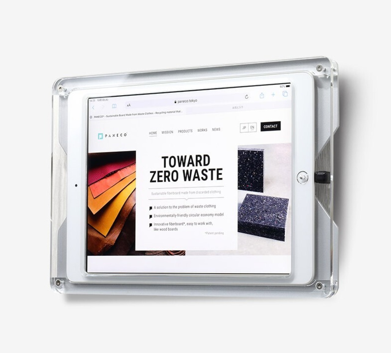 日本製・iPad壁掛けケース・盗難防止【 T7 】会議室予約・受付案内システムに対応 | ● 10.2インチ iPad用