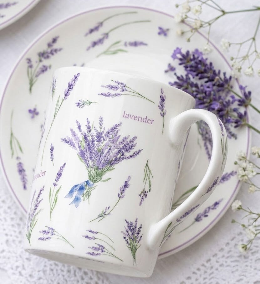 白磁用水彩Clear Lavender ラベンダー転写紙 A4サイズ （ポーセリン