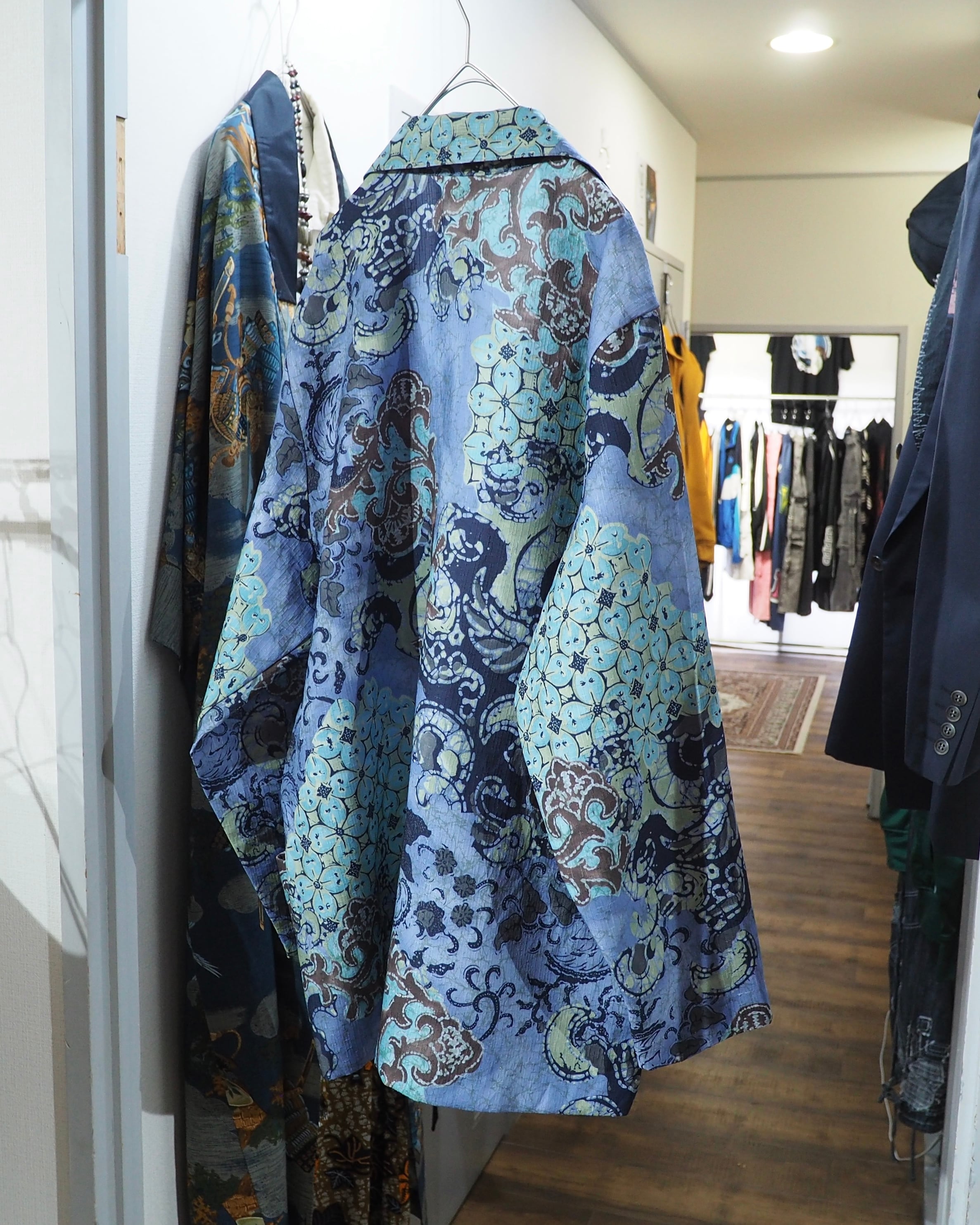 1980 - 90s ” Made in USA ” Beautiful Flower pattern vintage loose Easy Tailored jacket