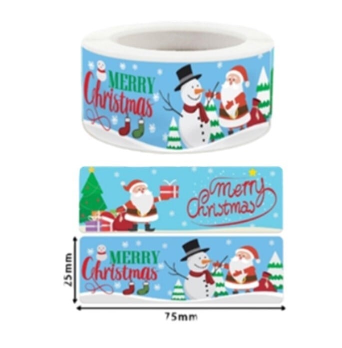 ロールシール4巻セット クリスマス ギフト用シール プレゼント 業務用 景品