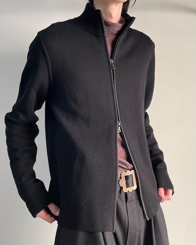 【PRADA】double zip drivers knit