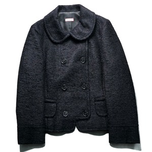 "MAX&CO" Vintage alpaca×mohair blend double breasted short jacket "made in ITALY"