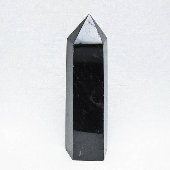 モリオン ポイント 黒水晶 六角柱 置物 一点物 152-4413
