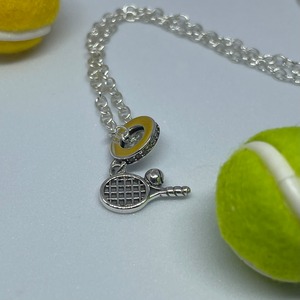 Tennis charm necklace (silver)