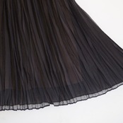 SIWALY  Sheer Rough Pleats Skirt