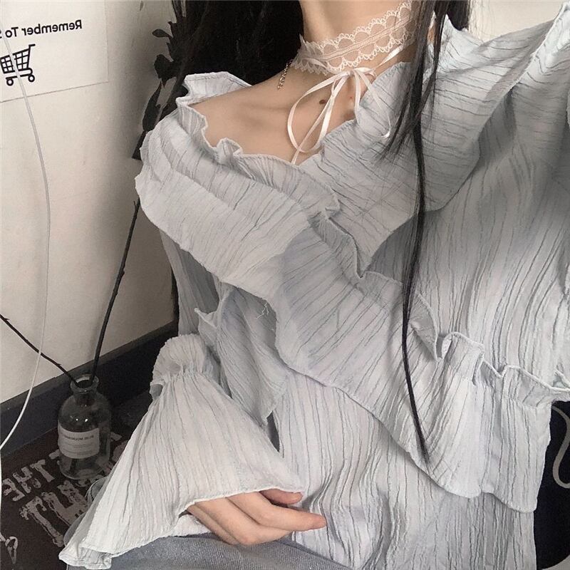 シャツ Vネックブラウス ロング ケッペル23533711786