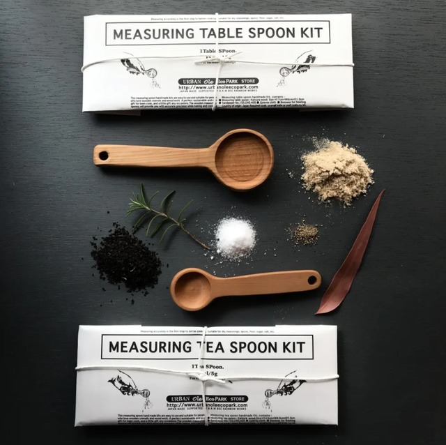 計量スプーン　大さじ15ml を手作りする　手作りキット  WOODEN MEASURING TABLE SPOON CARVING KIT