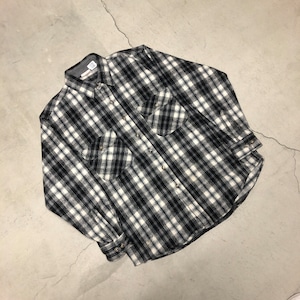 ⊕OLD FIELD&STREAM BLACK/WHITE FLANNEL CHECK SHIRT