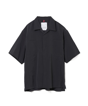 YDOT /  YU81702  AIR VENT OPEN COLLAR S/S SHIRT (BLACK)