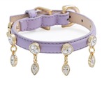 Bloom collar Swarovski ラベンダー