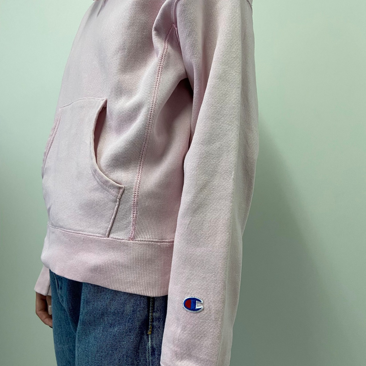 Champion チャンピオン 青タグ 復刻 ワンポイントロゴ刺繍 リバース 