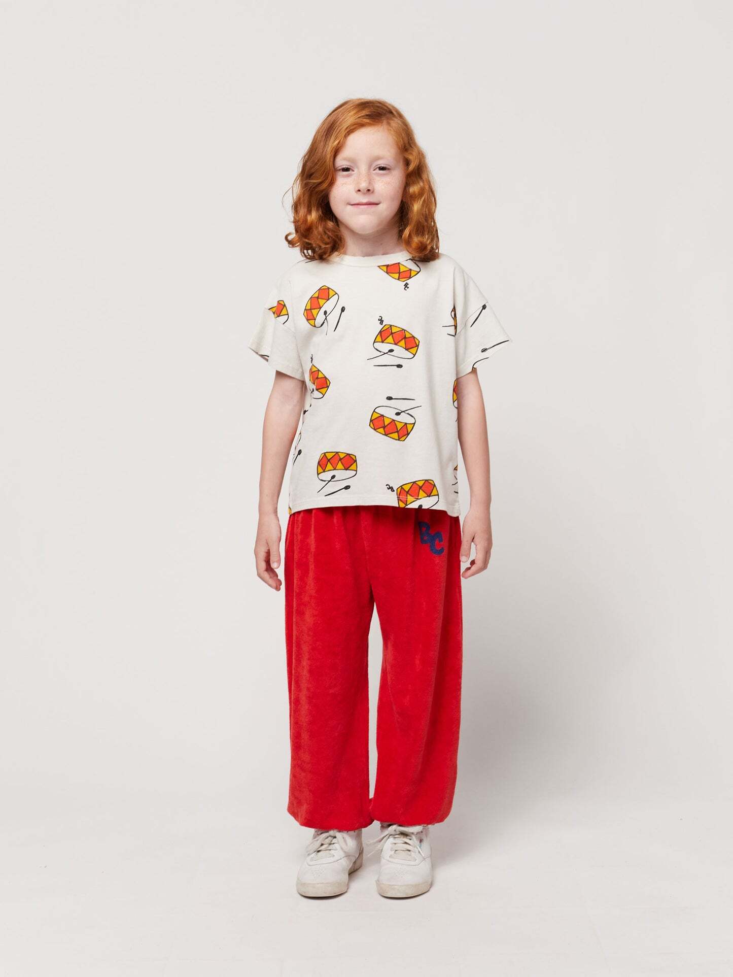 bobochoses Tシャツと短パンセット BOBO CHOSES 2025SS Hello Joy ranglan sleeves T-shirt キッズ