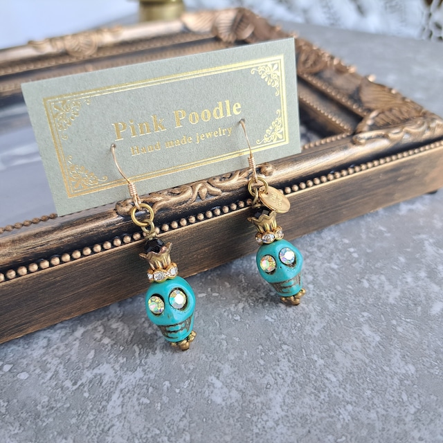 【 Earrings 】P-S-003 スカルイヤリング