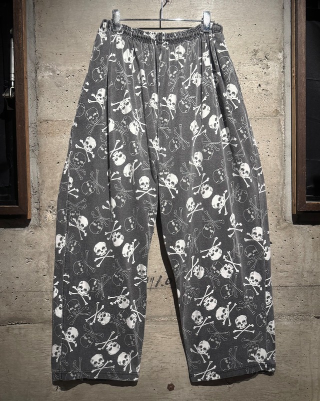 【Caka】“KING SIZE” Skull Pattern Vintage Loose Super Wide Easy Pants