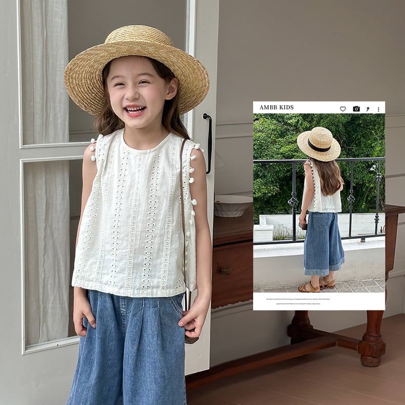 「予約」90-160cm レーストップス 2024 夏 女の子 パーティー 誕生日 撮影会