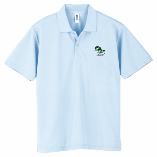 ドライポロシャツ ライトブルー [緑鬼][カミナリサマ][Doyars]