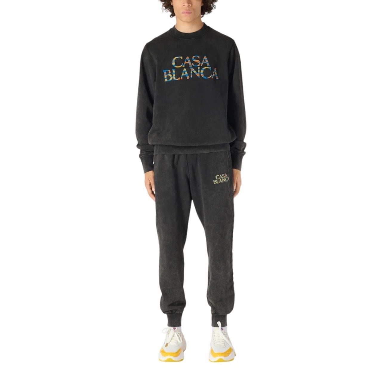 【CASABLANCA】ANGE DE JOUR STACKED LOGO CHENILLE(BLACK) - 3