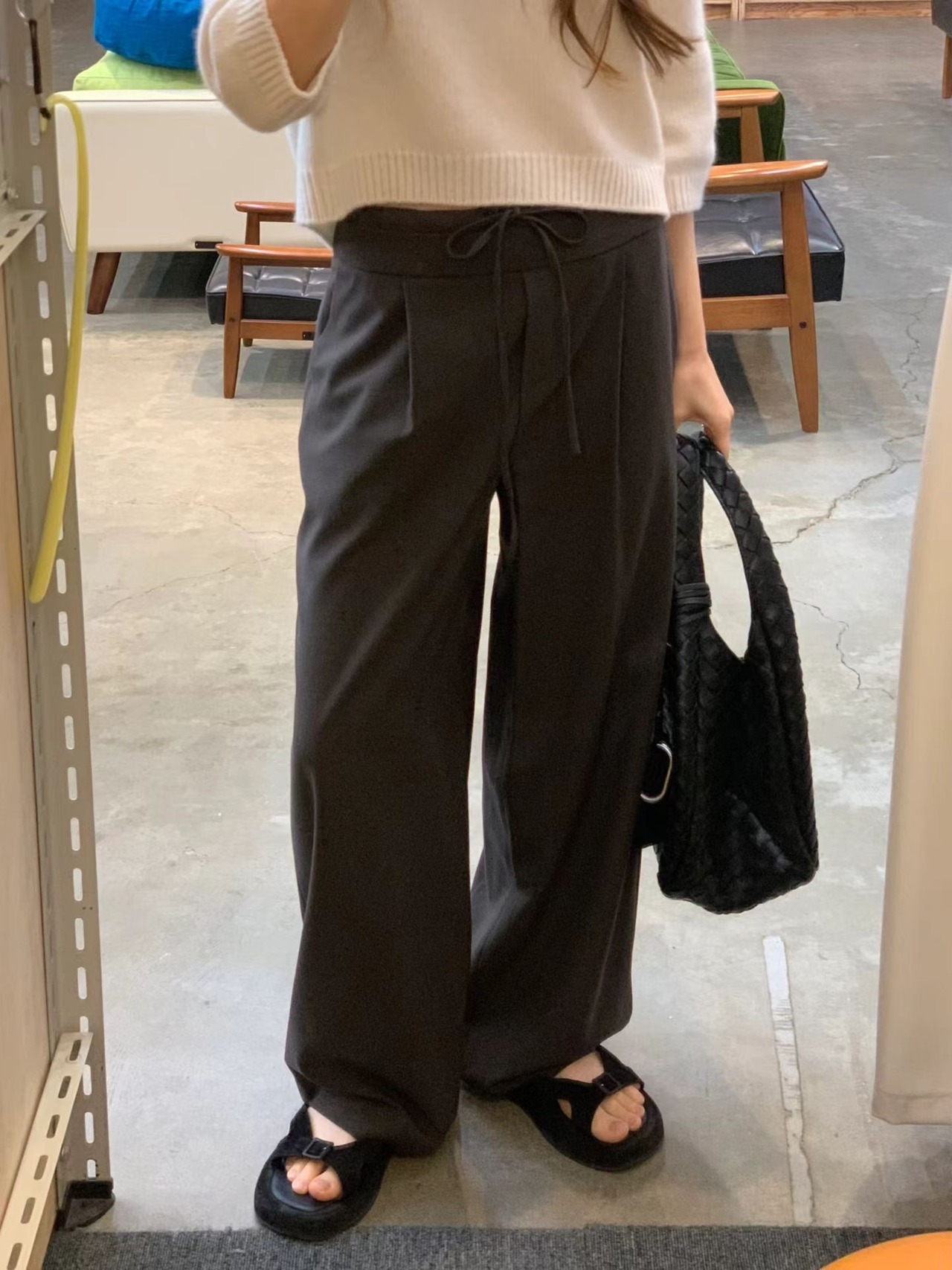 (OUNCE) ray string slacks / 3color