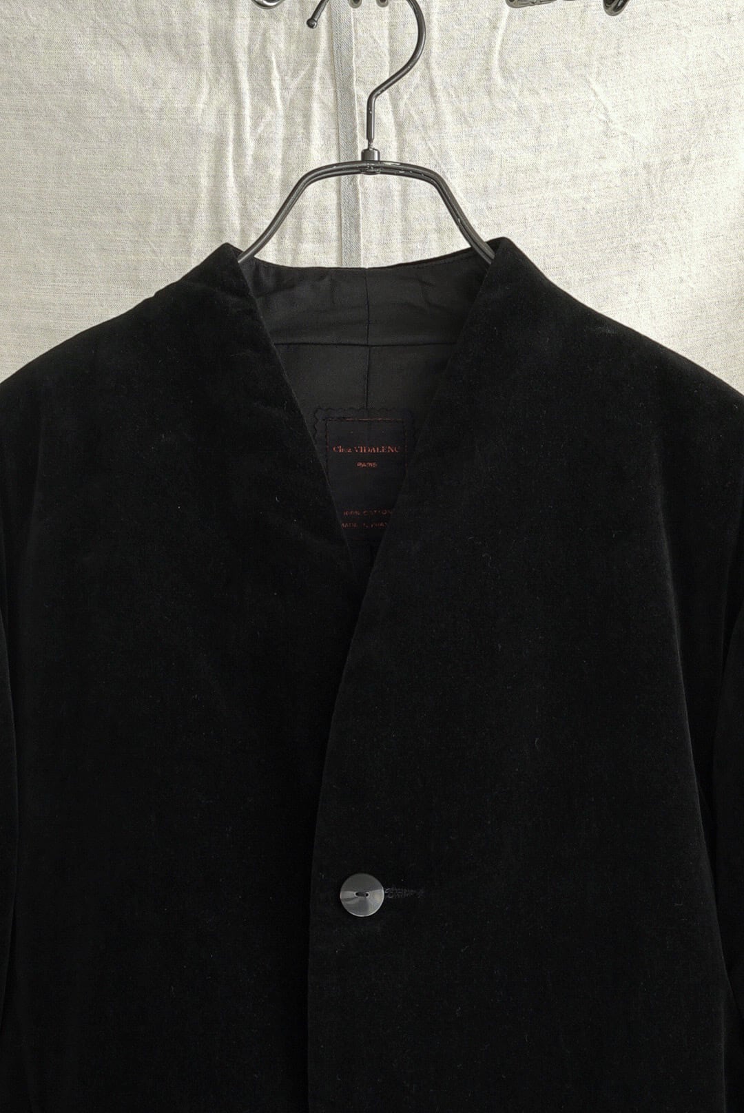 CHEZ VIDALENC - MINI COAT PADDED VELVET | Brownie