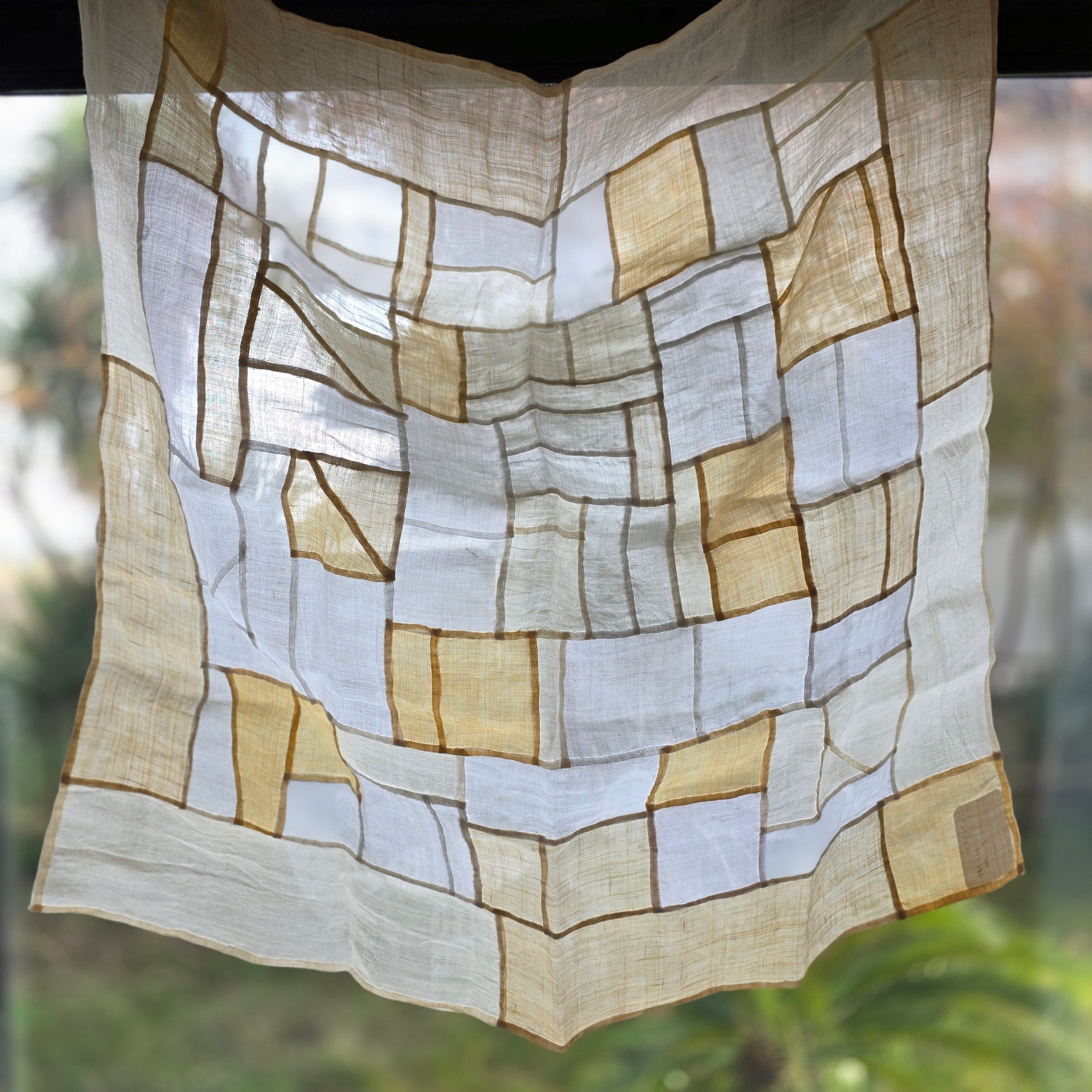 韓国ポジャギ 手縫いマルチカラーポジャギ カラフル 120×80cm