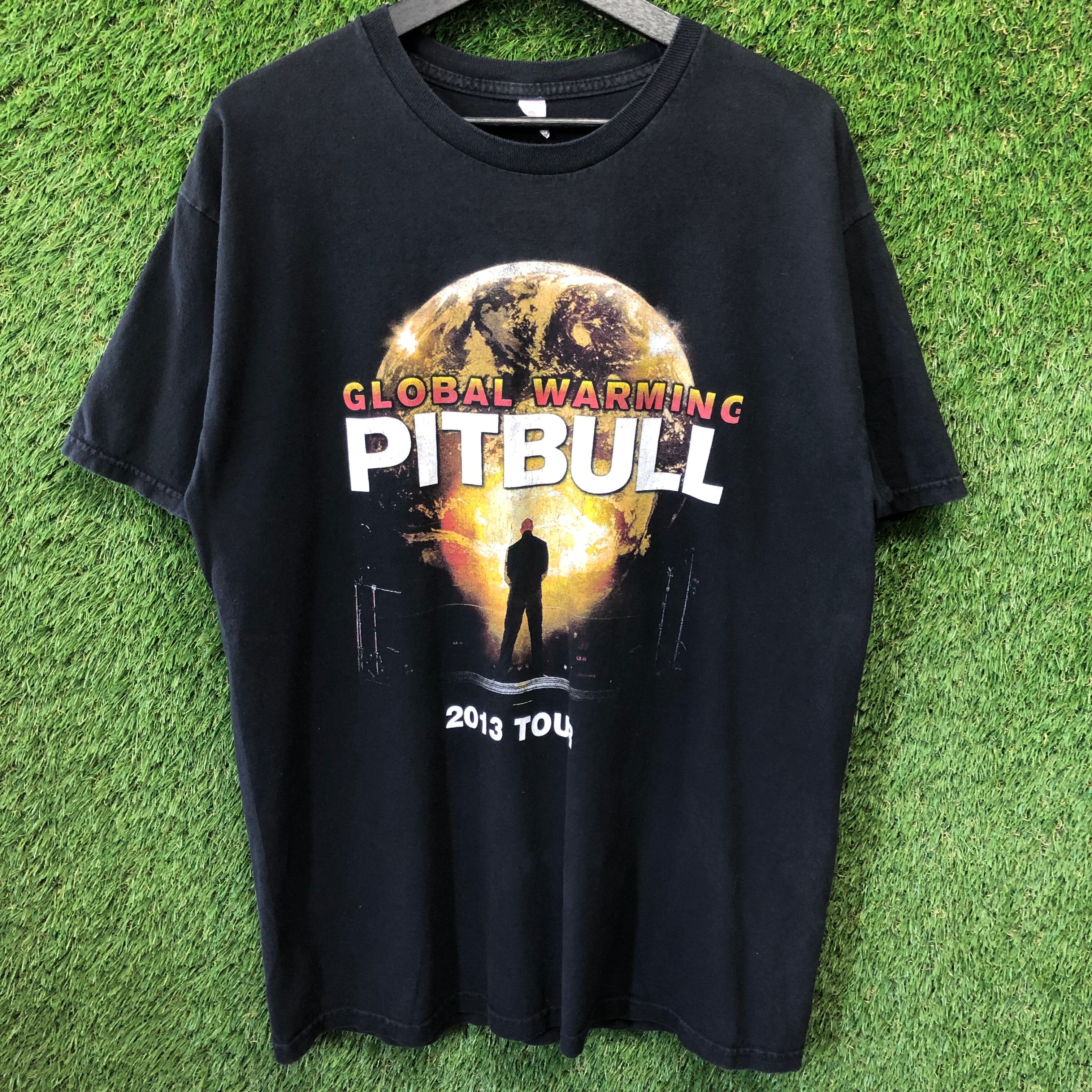 ファッショ Pitbull 7分袖 プリント L相当 Vdlpo M ピットブル ラグラン ツアーtシャツ わずユニセ