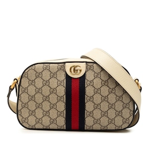 グッチ GGスプリーム オフィディア 斜め掛け ショルダーバッグ 681064 ベージュ アイボリー PVC レザー レディース GUCCI 【中古】