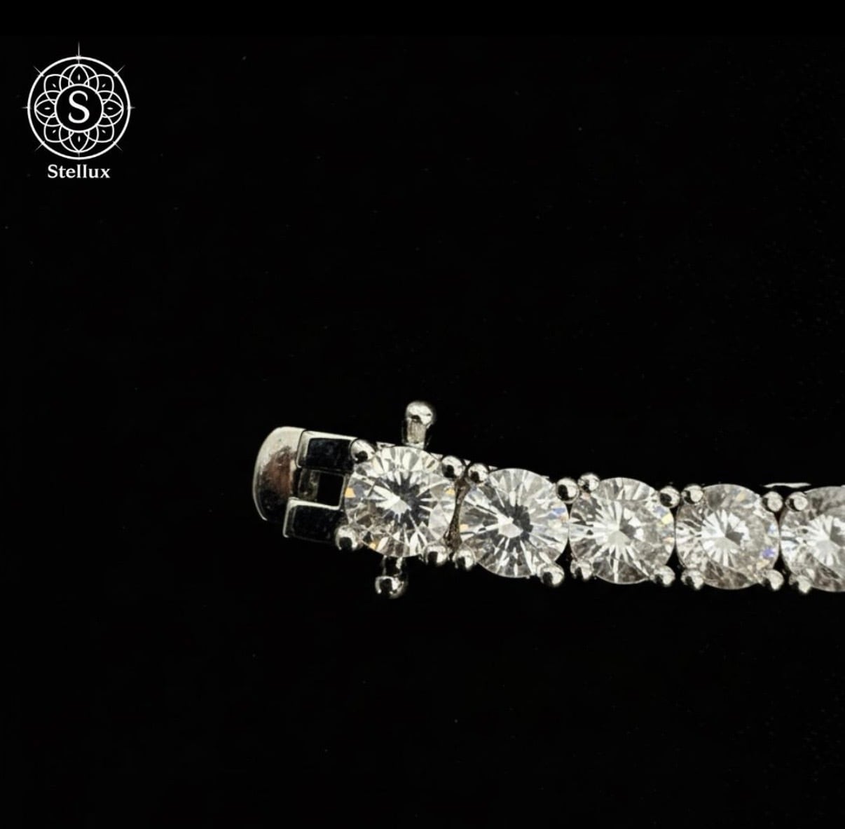 Stellarux 12.5ct Moissanite Tennis Necklace / Silver 925 (Platinum