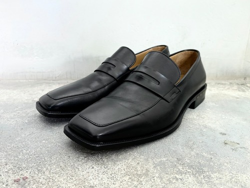 2003 LOUIS VUITTON Square toe leather loafers MADE IN ITALY