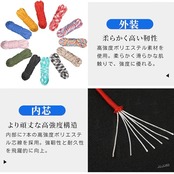 JUJUGO 7芯パラコード 3m 4mm径 12本セット タープロープ ガイライン テントロープ キャンプ アウトドア用 多機能ブ 多目的ロープ DIYクラフトに最適 園芸用