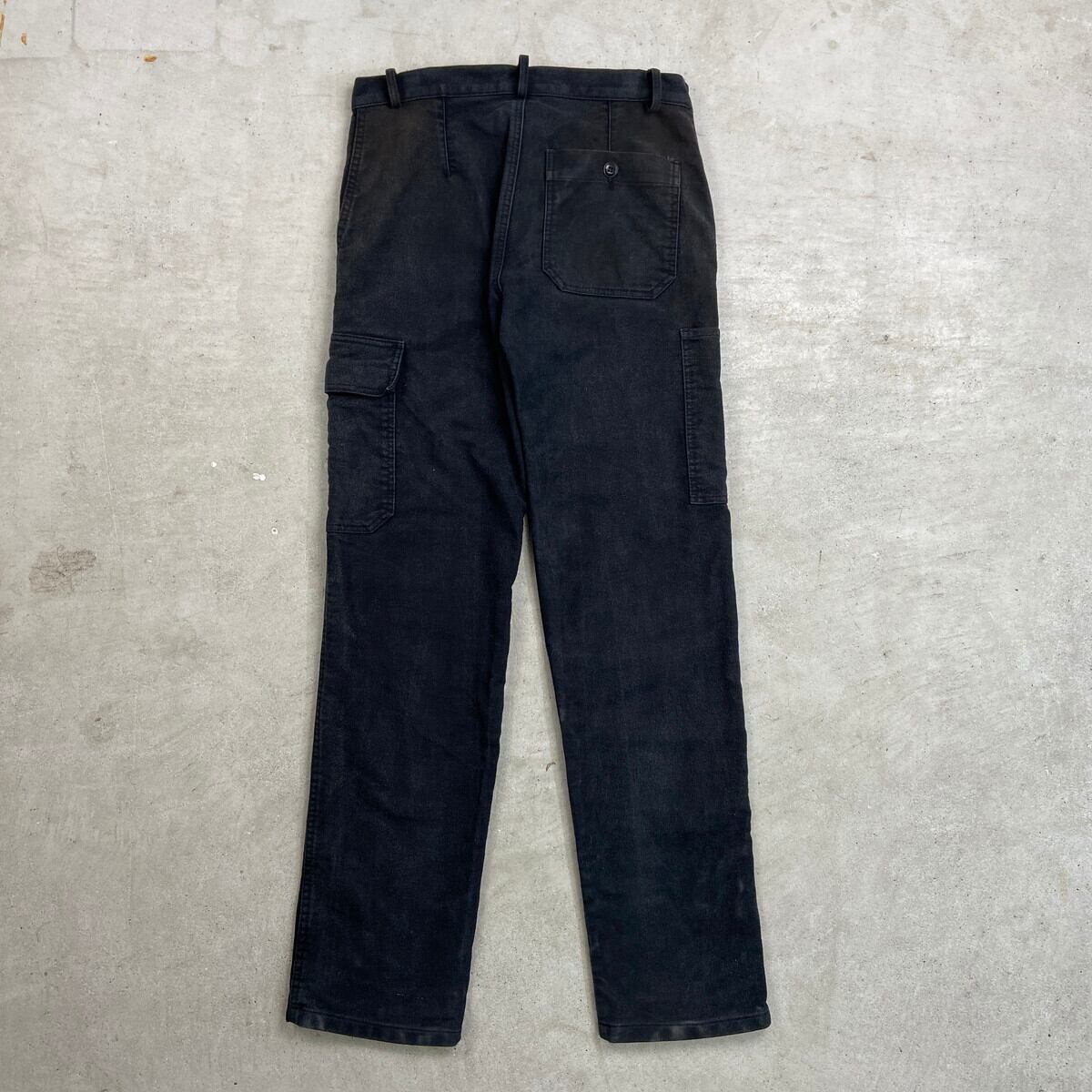 70s LE MONT SAINT MARTIN フレンチワークパンツ L相当 70年代 Gaibert Production ブラックモールスキン フレンチワーク
