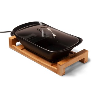 【新着特価】PRINCESS プリンセス セパレートポット ブラック Separate Pot Black 電気鍋 2色鍋 2食鍋 グリル鍋 すき焼き しゃぶしゃぶ 温度調節 ホームパーティー 2人用 4人用 セラミック プレゼント オシャレ 大型