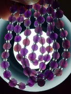 3) 紫ゴビアゲート「卑弥呼」ミニビーズ・ネックレス