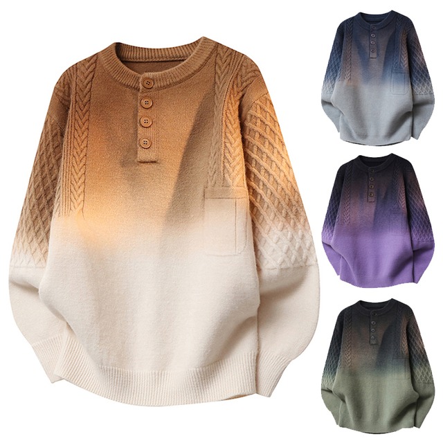 ♥今日の私、何色？!【WSシリーズ】★セーター★ ユニセックス 4color ニットトップス 大きいサイズ スタンドネック